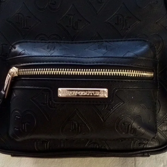 JUICY COUTURE BLACK MEDIUM SIZE BACKPACK NEW W/ TAGS! - Picture 2 of 16